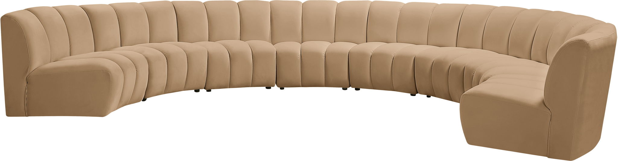 Infinity - 8 Piece Modular Sectional - Camel - Simple Home Plus
