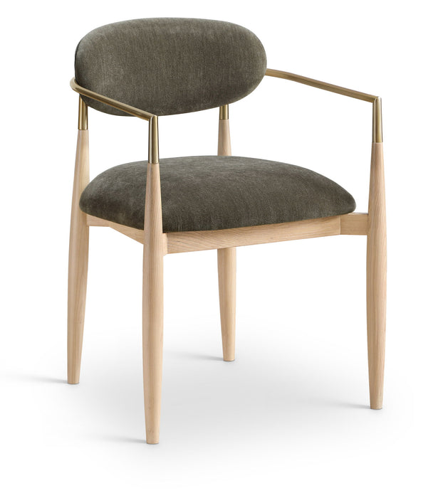 Riccio - Fabric Dining Arm Chair (Set of 2) - Natural Frame - Simple Home Plus