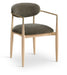 Riccio - Fabric Dining Arm Chair (Set of 2) - Natural Frame - Simple Home Plus
