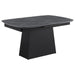 Potero - Faux Marble Extension Leaf Dining Table - Black - Simple Home Plus