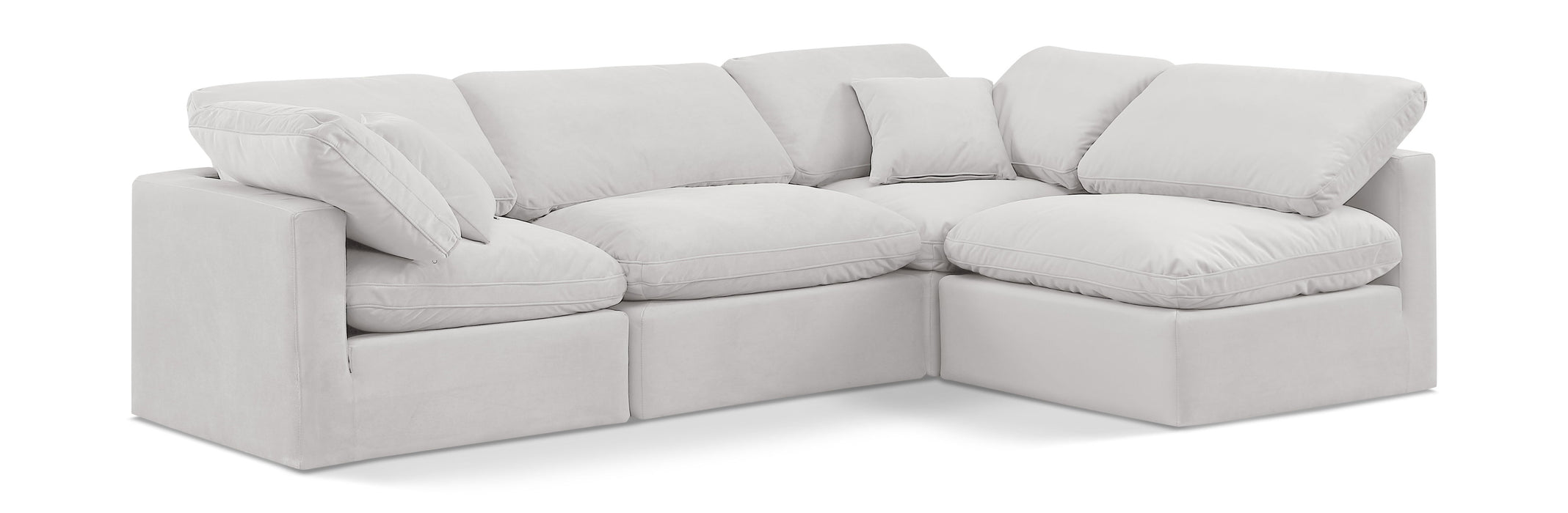 Indulge - Velvet 4 Piece Modular Sectional - Simple Home Plus