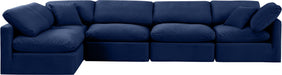 Indulge - Velvet 5 Piece Modular Sectional - Simple Home Plus