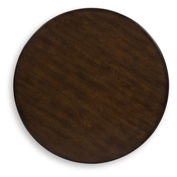 Frallyn - Dark Brown - Round End Table - Simple Home Plus