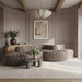Rummi - Rounded Velvet Performance Fabric Upholstered 5 Piece Modular Sectional - Simple Home Plus