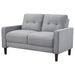 Bowen - Upholstered Track Arm Tufted Loveseat - Simple Home Plus