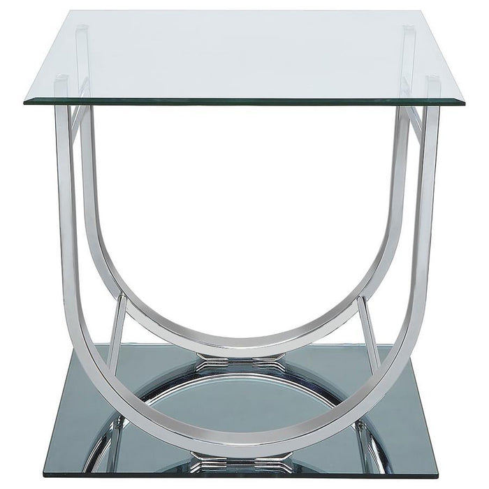 Danville - Rectangular U-Shaped Glass Top Table - Simple Home Plus