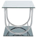 Danville - Rectangular U-Shaped Glass Top Table - Simple Home Plus