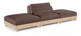 Turin - Chenille Fabric Upholstered Modular Sectional - Brown - Simple Home Plus