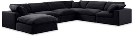 Comfy - 7 Piece Velvet Modular Sectional With Chaise - Simple Home Plus
