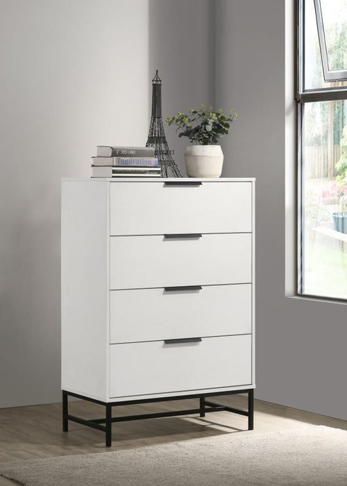 Sonora - 4-Drawer Bedroom Chest - White - Simple Home Plus