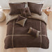 Dallas - 7 Piece California King Comforter Set - Brown - Simple Home Plus