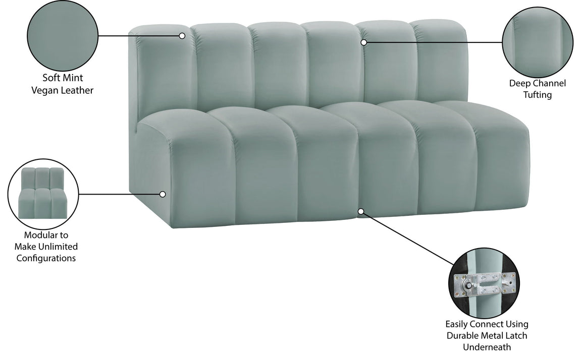 Arc - Faux Leather 2 Seats Modular Sofa - Simple Home Plus