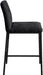 Reeves - Chenille Fabric Upholstered Counter Stool (Set of 2) - Black Base - Simple Home Plus
