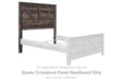 Wynnlow - Queen Crossbuck Panel HDBD - Gray - Simple Home Plus