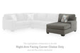Clarington - RAF Corner Chaise - Greystone - Simple Home Plus