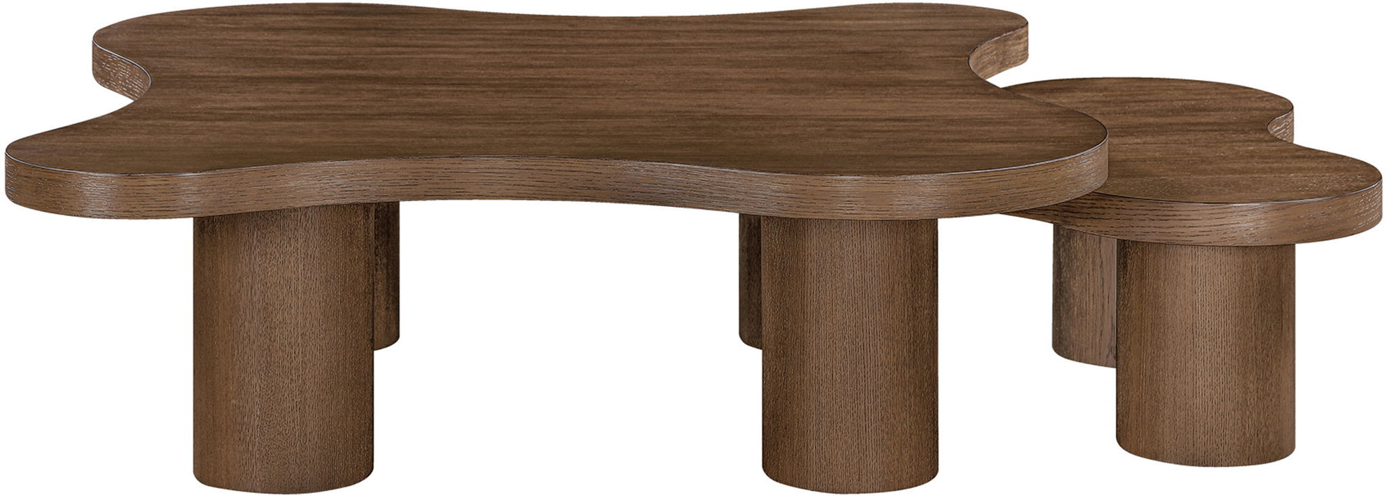 Cove - Oak Veneer And Solid Wood 2 Piece Coffee Table - Simple Home Plus