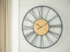 Brockett - Wall Clock - Black / Natural - Simple Home Plus