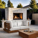 Mirella - 2 Piece Water Resistant Fabric 76" Upholstered Outdoor Patio Modular Loveseat - Simple Home Plus