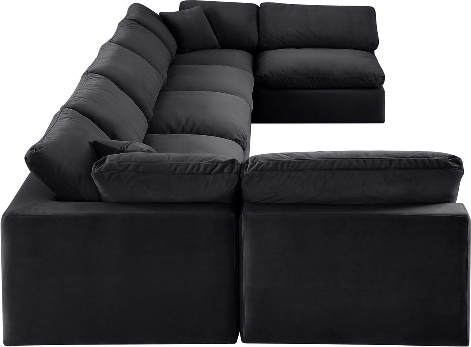 Comfy - 7 Piece Velvet Modular Armless Sectional - Simple Home Plus