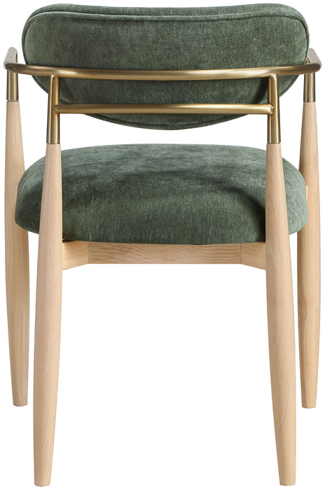 Riccio - Fabric Dining Arm Chair (Set of 2) - Natural Frame - Simple Home Plus