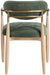 Riccio - Fabric Dining Arm Chair (Set of 2) - Natural Frame - Simple Home Plus