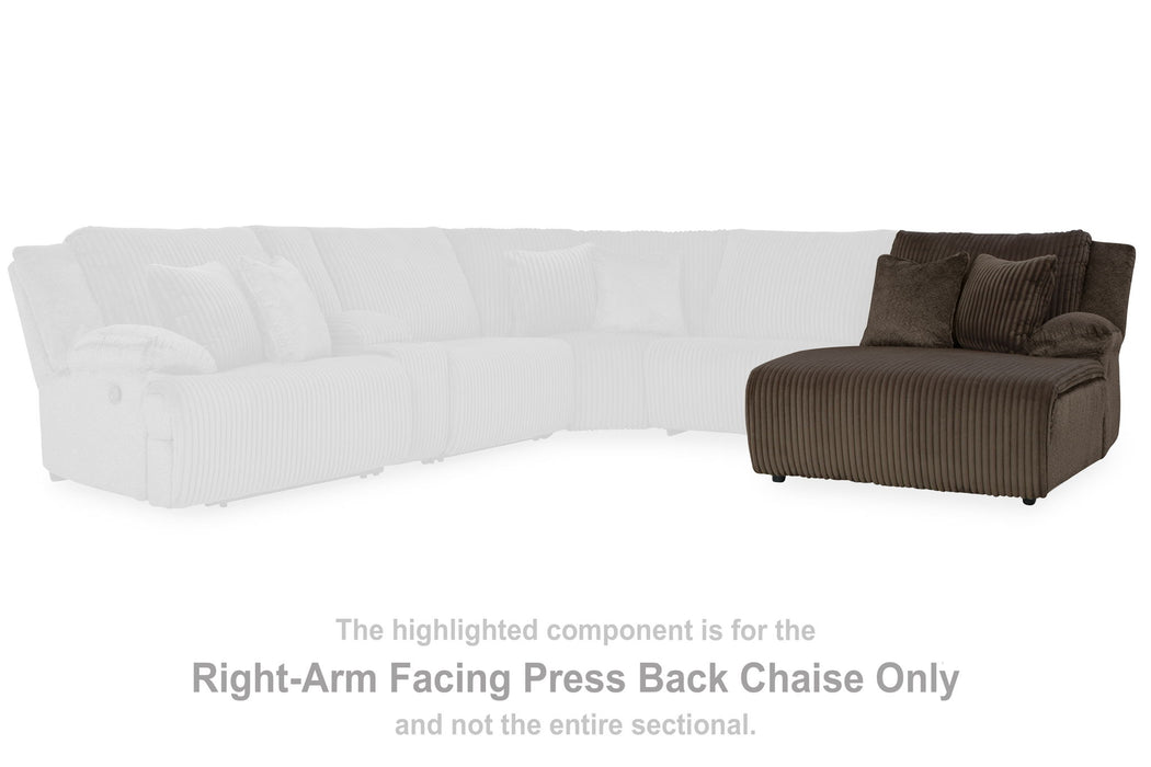 Top Tier - Raf Press Back Chaise - Chocolate - Simple Home Plus