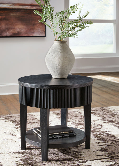 Marstream - Black - Round End Table - Simple Home Plus
