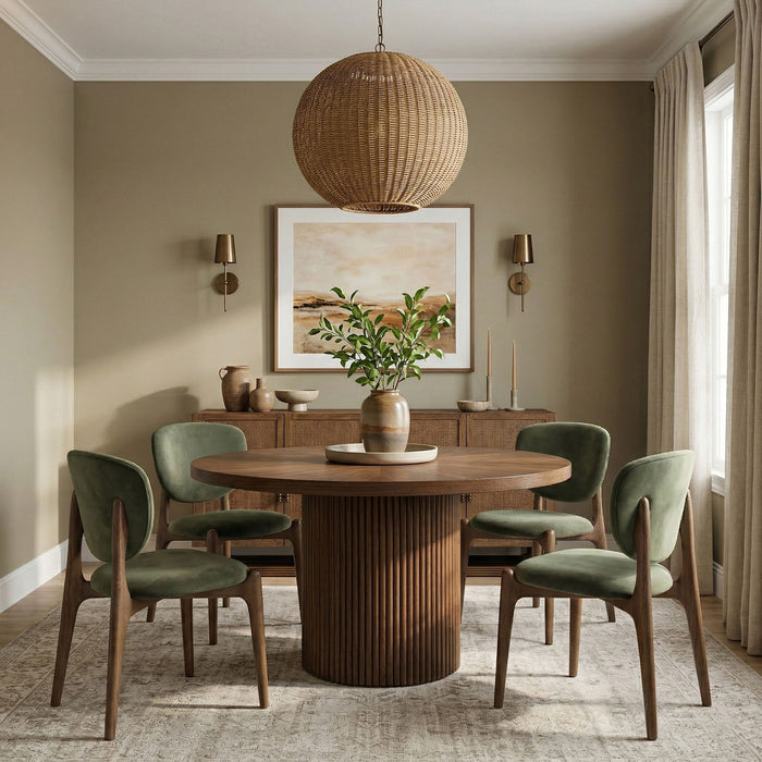 Velora - Upholstered Dining Chair (Set of 2) - Brown Base - Simple Home Plus