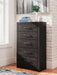 Hollivern - Dark Gray - Five Drawer Chest - Simple Home Plus