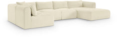 Shaggy - 5 Piece Modular U-Shaped Sectional - Simple Home Plus