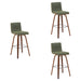 Vienna - Modern Swivel Bar Height Stool - Walnut Finished Wood Frame - Simple Home Plus