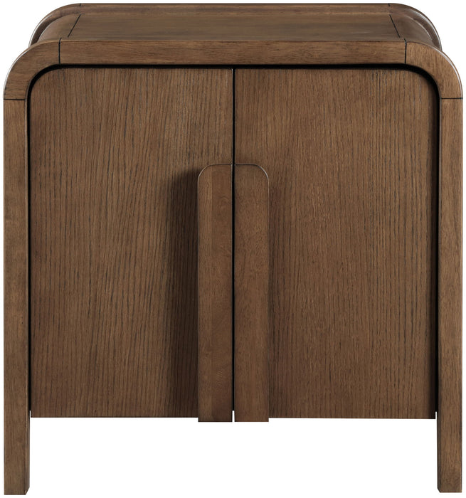 Harmony - Oak Veneer And Solid Wood Night Stand - Simple Home Plus