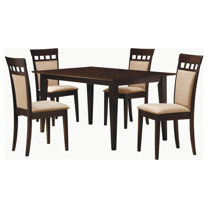 Gabriel - 5 Piece 59" Rectangular Dining Set - Cappuccino - Simple Home Plus