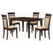 Gabriel - 5 Piece 59" Rectangular Dining Set - Cappuccino - Simple Home Plus