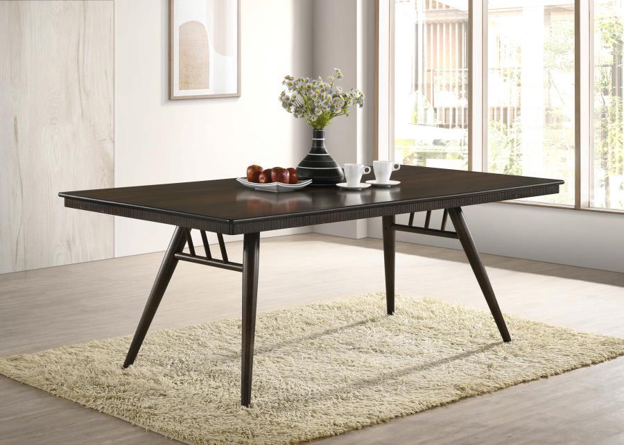 Wes - Rectangular Wood Dining Table - Dark Walnut - Simple Home Plus