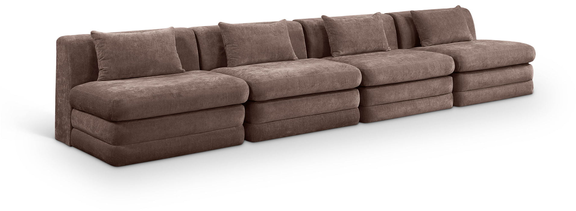Stellar - 4 Piece Upholstered Modular Sectional - Simple Home Plus