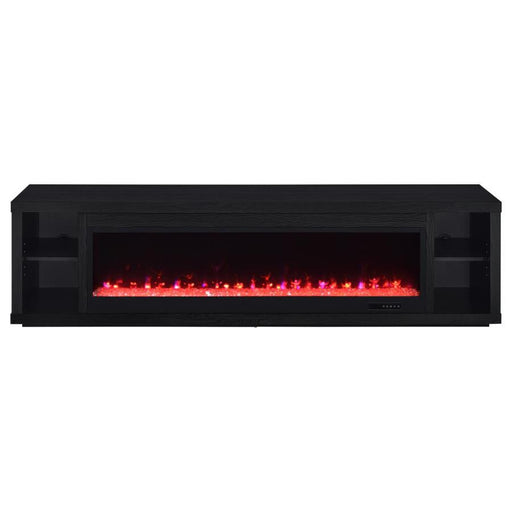 Deiter - 79" TV Stand Fireplace Media Console - Black - Simple Home Plus