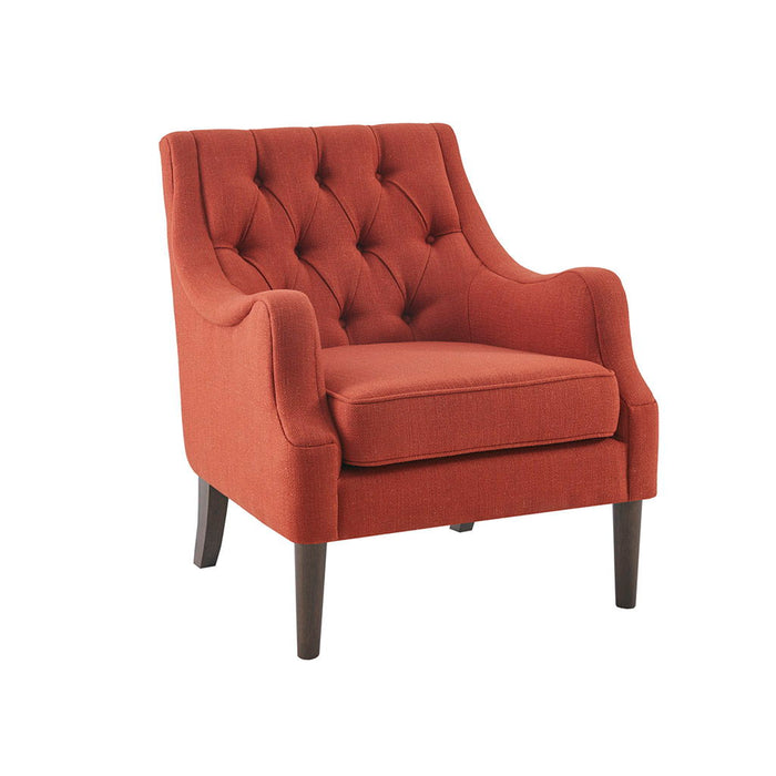 Qwen - Button Tufted Accent Chair - Spice