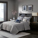 Rhapsody - King 6 Piece Reversible Coverlet Set - Navy - Simple Home Plus