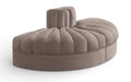 Rummi - Velvet Performance Fabric Upholstered 2 Piece  Rounded Modular Loveseat - Simple Home Plus