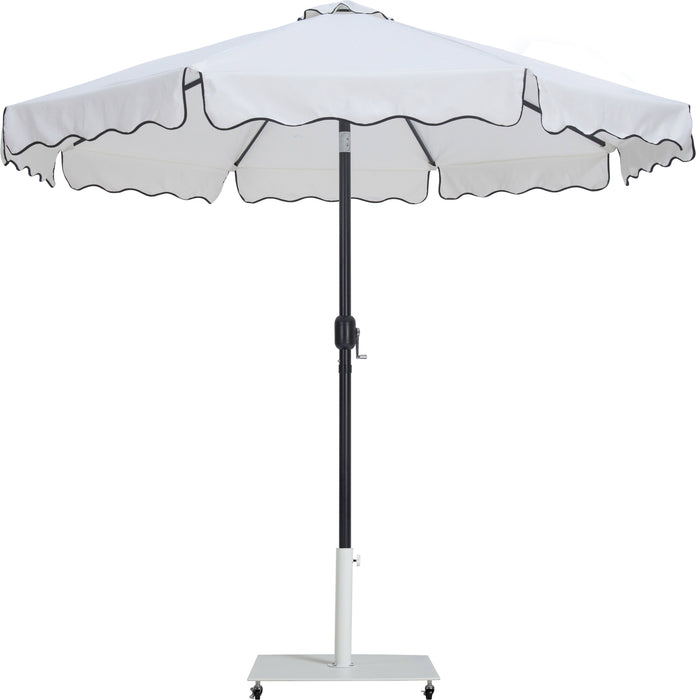 Amalfi - Aluminum Patio Umbrella - White Base / Black Pole - Simple Home Plus