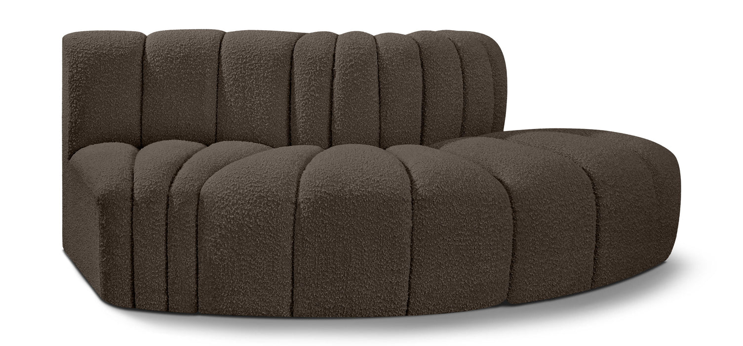Arc - Boucle Fabric 3 Piece Modular Sofa - Simple Home Plus