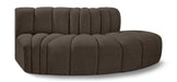 Arc - Boucle Fabric 3 Piece Modular Sofa - Simple Home Plus