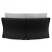 Beachcroft - Curved Corner Chair With Cushion - Black / Light Gray - Simple Home Plus