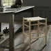 Santos - Backless Counter Stool With Stained Natural Base - Simple Home Plus