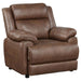 Ellington - Upholstered Padded Arm Accent Chair - Dark Brown - Simple Home Plus
