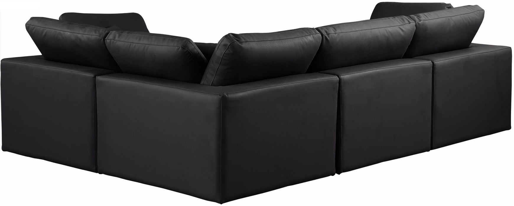 Comfy - 4 Piece Faux Leather Modular Sectional - Simple Home Plus