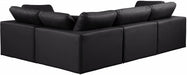 Comfy - 4 Piece Faux Leather Modular Sectional - Simple Home Plus