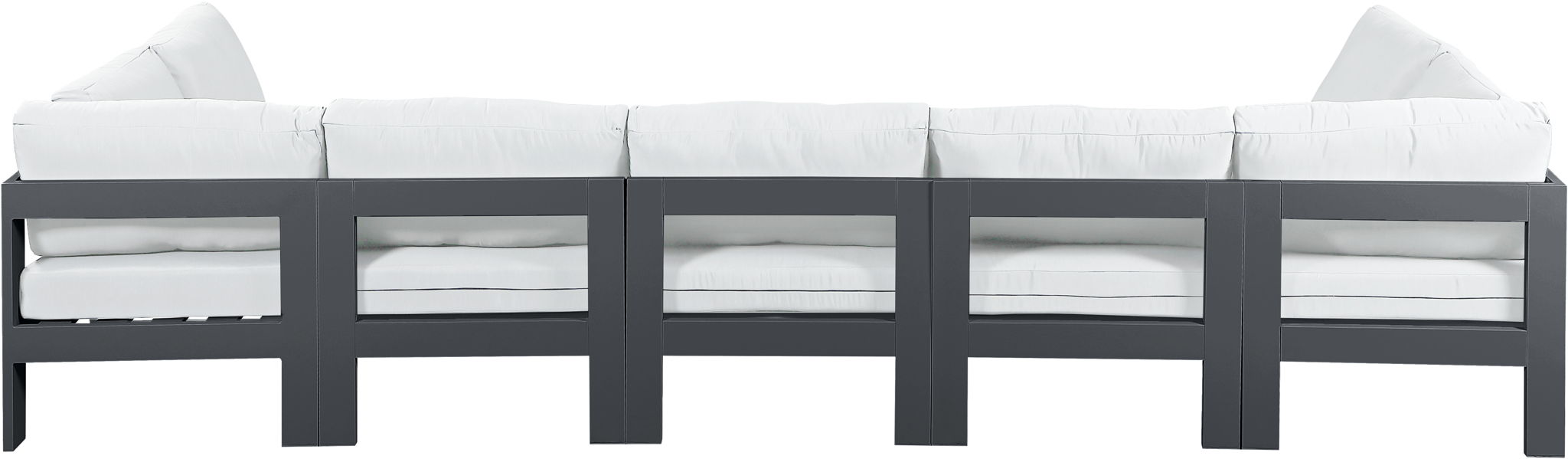 Nizuc - Outdoor Patio 7 Piece Modular Sectional With Gray Frame - Simple Home Plus