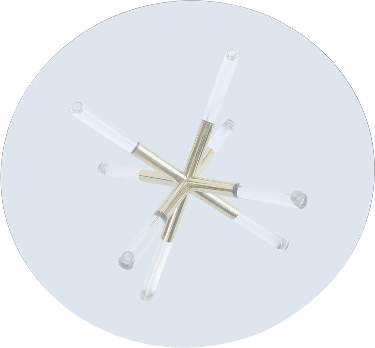 Mercury - Dining Table - Pearl Silver - Glass - Simple Home Plus